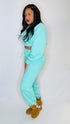 Not playing games - two piece crop jogger set